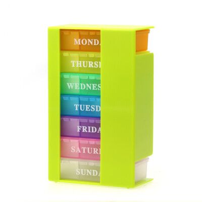 

Weekly 7 Days Colorful Pill Box Medicine Storage Organizer Holder Kit