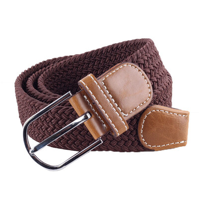 

2019 Unisex belt fashion elastic knitted canvas belt decoration belt female Alloy pin buckle canvas women&man strap