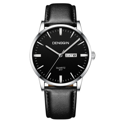 

Gobestart Luxury Quartz Sport Military Stainless Steel Dial Leather Band Wrist Watch