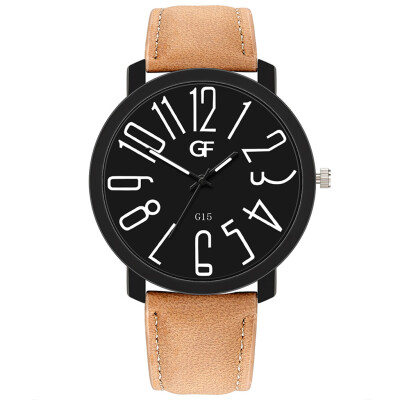 

Gobestart Hot Man Leather Watch Whatever Late Anyway Letter Watches New Pointer glow