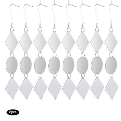 

Greensen 8Pcs DIY Birds Silver Reflector Orchard Garden Bird Repellent