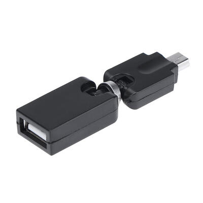 

360 Degree Rotary Knob USB20 Male to Mini USB Female Converter Adapter