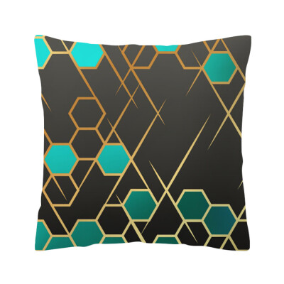 

〖Follure〗Rose Black Gold Cushion Cover Square Pillowcase Home Decoratio