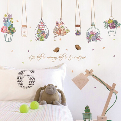 

〖Follure〗Removable Art Mural Plant Pot Fresh Home Living Room Renovat Decor Wall Sticker