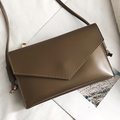 

Summer net red new womens bag 2019 shoulder slung soft solid color bag cover envelope bag