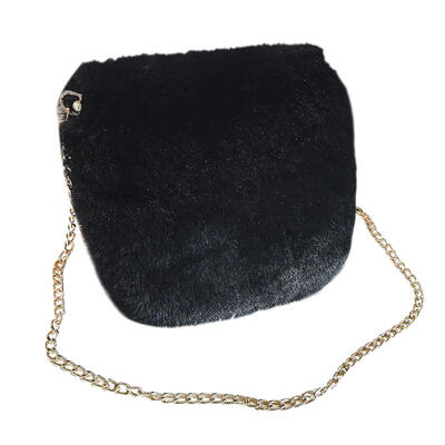 

Plush Shoulder Handbags Purse Women Chain Crossbody Solid Small Satchel Bag