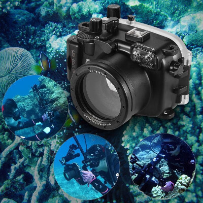 

MEIKON Waterproof Camera Diving Housing Protective Case Cover Underwater 40m 130ft for Canon G7X Mark II