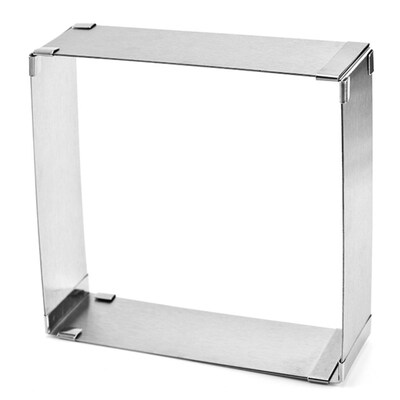 

Large Stainless Steel 3D Square Mousse Ring Adjustable Cake Biscuit Baking Mold