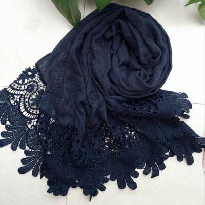 

Stylish Women Lace Flower Muslim Hijab Shawl Long Scarf Scarves Stole Wrap