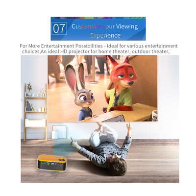 

Mini Portable Projector Supports 1080P LCD 50000 Hours Lamp Life Home Theater Video Projector Lightweight&Support Power Bank