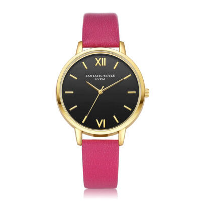 

Featured Womens Watches Fashion Disc Ladies Quartz Movement Wristwatch Solid Color Leather Strap Clock Simple Zegarki Damskie50