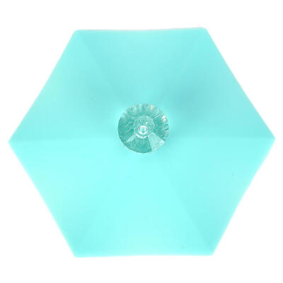 

Sealed Leakproof Food Grade Silicone Hexagonal Cup Lid with Small Diamond