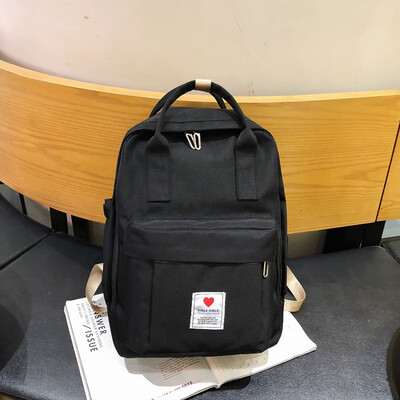 

Korean version of double shoulder bag female large capacity original ulzzang high school students schoolbag tide leisure backpack