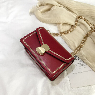 

Advanced sense of the sense of quality bag female 2019 new wave Korean version of the wild shoulder slung fashion chain small square bag