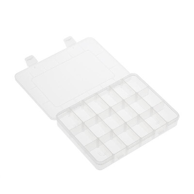 

Transparent 18 Grids Adjustable Plastic Storage Containers Jewelry Bead Bathroom Accessories Small Tools Organizer Box