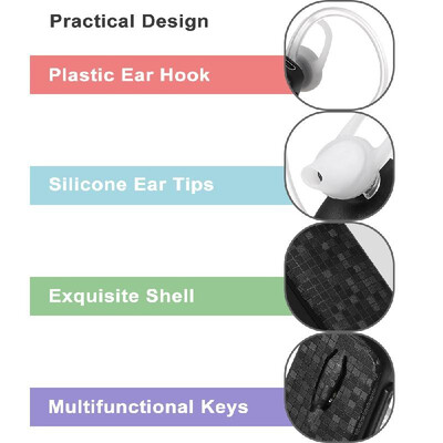 

AL7 Wireless Bluetooth Headphone Single-ear Business Headset Ear Hook with Mic Ear Hook