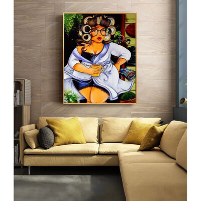

Sexy Women Diamond Painting Full Round portrait New DIY Sticking Drill Cross Embroidery 5D FAT womenfolk Home Decoration