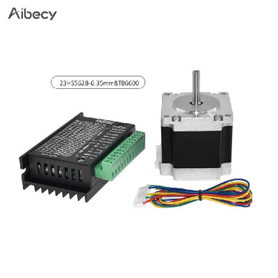 

Aibecy 23HS5628 Stepper Motor 8mm Shaft Diameter TB6600 Stepping Motor Driver Controller with 30cm Motor Leads for CNC&3D Prin