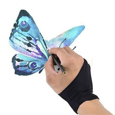 

Siaonvr Two Finger Anti-fouling Glove Drawing & Pen Graphic Tablet Pad For Artist Black