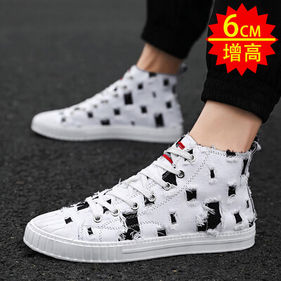 

Mens Shoes in Autumn Fashion High-Up Canvas Board Shoes Leisure Cloth Shoes Korean Summer Fashion Shoes