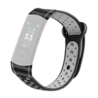 

〖Follure〗Black Connector Silicone Two-Color Watch Band Wrist Strap For Huawei Honor 4