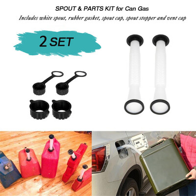 

Siaonvr 2pc Replacement SPOUT PARTS KIT for Rubbermaid Rubbermade Fuel Gas Can Container