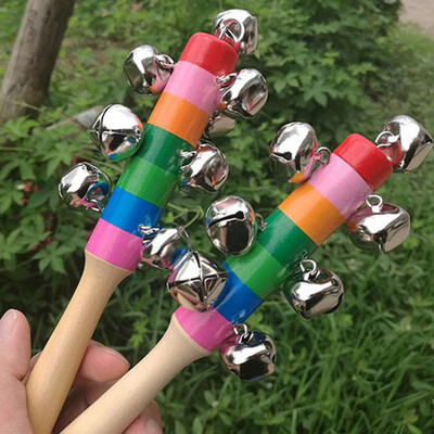 

YIWULABaby Toy Cartoon Animal Wooden Handbell Musical Developmental Instrument