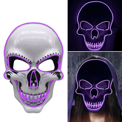 

LED Glowing Mask Fluorescent Mask Halloween Party Scary Mask Funny Mask Role-Playing Costume Props Prom Mask