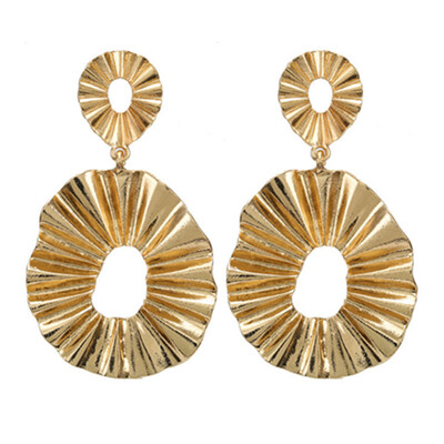 

New Exaggerated Punk Heavy Metal Earrings gold Color Drop Earring Geometric Statement Earrings For Women Jewelry