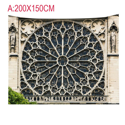 

Toponeto Beautiful Notre Dame Home Textile Wall Tapestry Home Decor