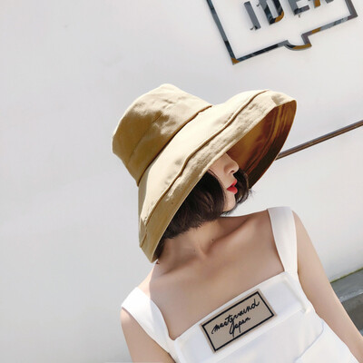 

Double-sided fishermans hat Korean casual big-brim sunshade hat outdoor fashion beach cap sun-proof hat