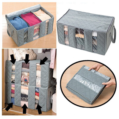 

Gobestart Foldable Storage Bag 3 Sections Perfect For Clothes Blankets Bedrooms etc