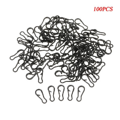 

100pcs Fastlock Snap Fishing Barrel Swivel Safety Snaps Hooks