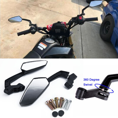 

2x Black Motorcycle Rearview Side Mirrors for Honda Grom Kawasaki Suzuki Yamaha