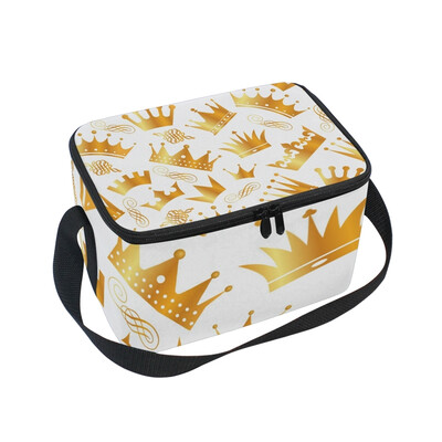 

ALAZA Lunch Box Prince Crown Insulated Lunch Bag Large Cooler Tote Bagfor Men Women