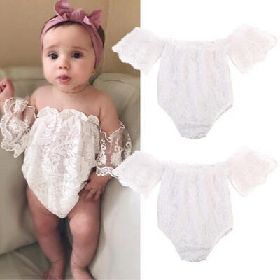 

Summer Kid Baby Girls Lace Off Shoulder Romper Bodysuit Jumpsuit Outfits Clothes