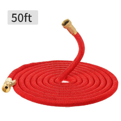 

50ft Garden Hose Lightweight Expandable Water Hose With High Pressure Sprayer 34" Solid Brass Fittings Watering Hose with Storage