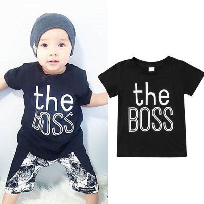 

Baby Boy Summer T-shirt Toddler Kids Casual T Shirt Cotton Tee Clothes Tops 0-5Y