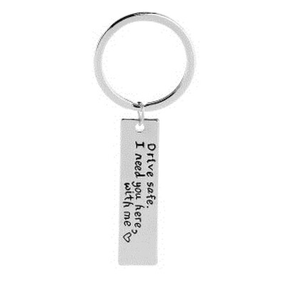 

Goods Personalized Keychain Drive Safe Boyfriend Gift Aluminum Couples Keychain Engraved Keychain