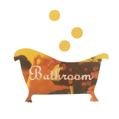 

Gobestart 3D Mirror Sticker Funny Door Entrance Sign kids Men Women Bathroom DIY Wall