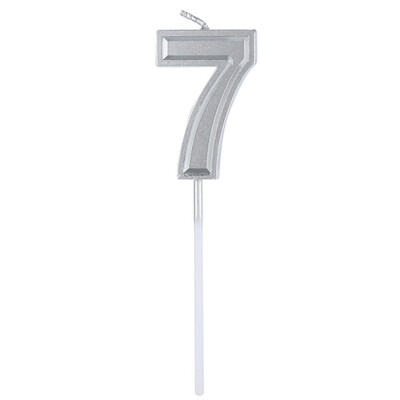 

Gobestart Silver Number 1 Birthday Numeral Candles Number Cake Decor for AdultsKids Party