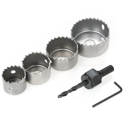 

3pcs6pcs Carbon Steel Hole Saw Set Door Lock Installation Kit Metal Drilling Woodworking Drill Spherical Professional Tool for He