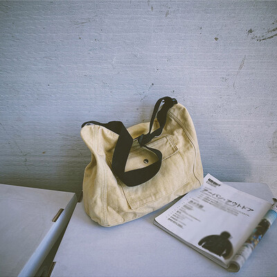 

Tailored Canvas Bag Female Diagonal Shoulder Bag Portable Simple Wild Bag Student Bag