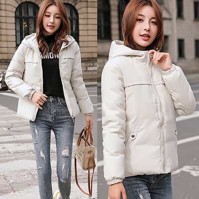 

Roseonmyhand Women Winter Warm Coat Hooded Thick Warm Loose Jacket Short Overcoat