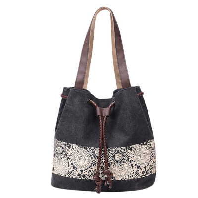 

Tailored Large Capacity Ethnic Style Woman Bag Canvas Shopping Bag Shoulder Bag Handbag