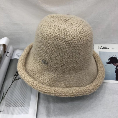 

Hat autumn&winter fashion wool warm hat solid color student fisherman hat personality knitted hat hundred set casual basin hat