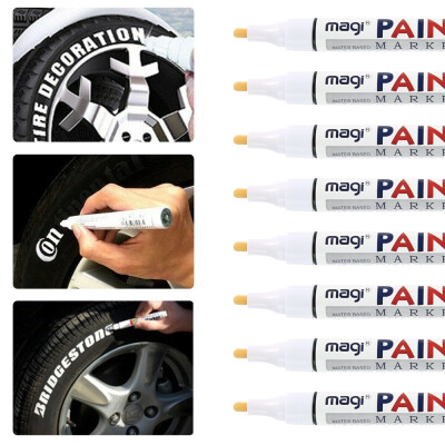 

8PCS White Paint Pen Marker Waterproof Permanent Car Tire Lettering Rubber Letter