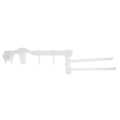 

Multi-purpose Rotatable Plastic Towel Rack Bathroom Shelf Towel Hook