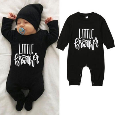 

Little Brother Newborn Baby Boy Fall Cotton Romper Bodysuit Jumpsuit Clothes