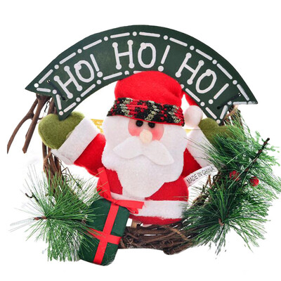 

Tailored Christmas Wreath For Xmas Party Door Wall Hanging Garland Doll Decor